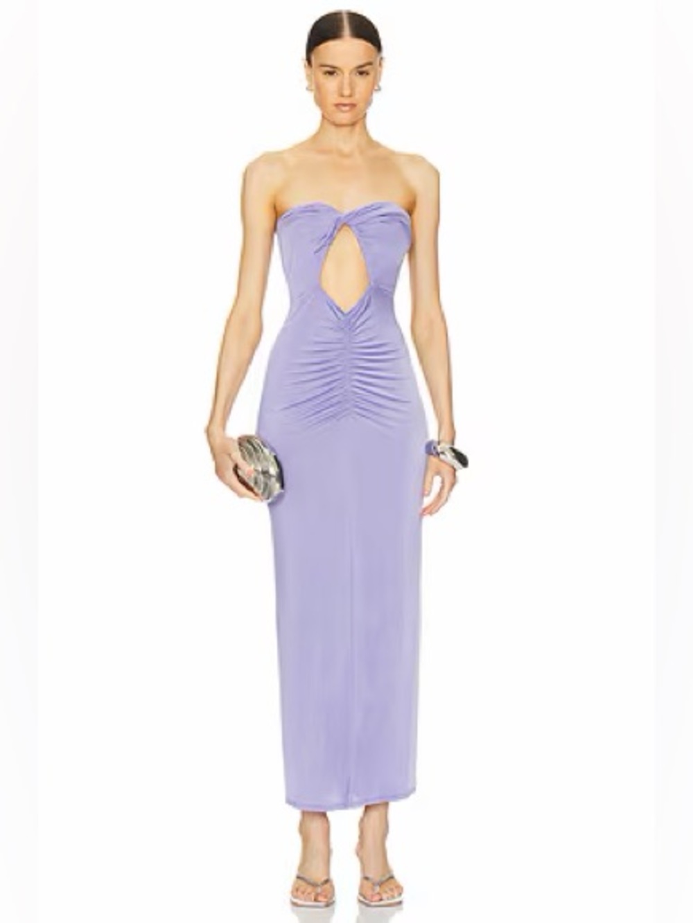 Revolve Jade Swim Iris Dress Lavender Purple CutOut Strapless Homecoming Maxi XS